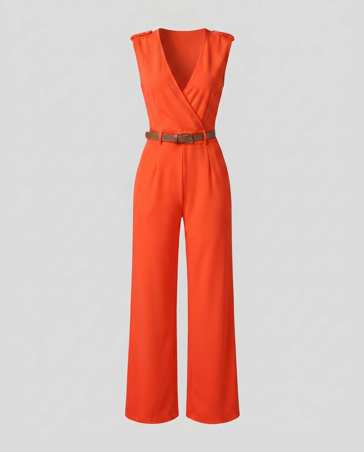Women's Elegant Wide-Leg V-Neck Jumpsuit