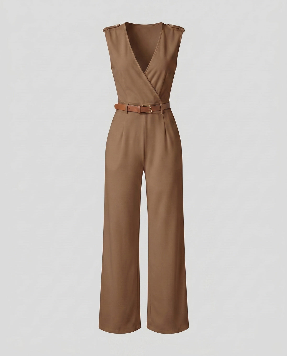 Women's Elegant Wide-Leg V-Neck Jumpsuit