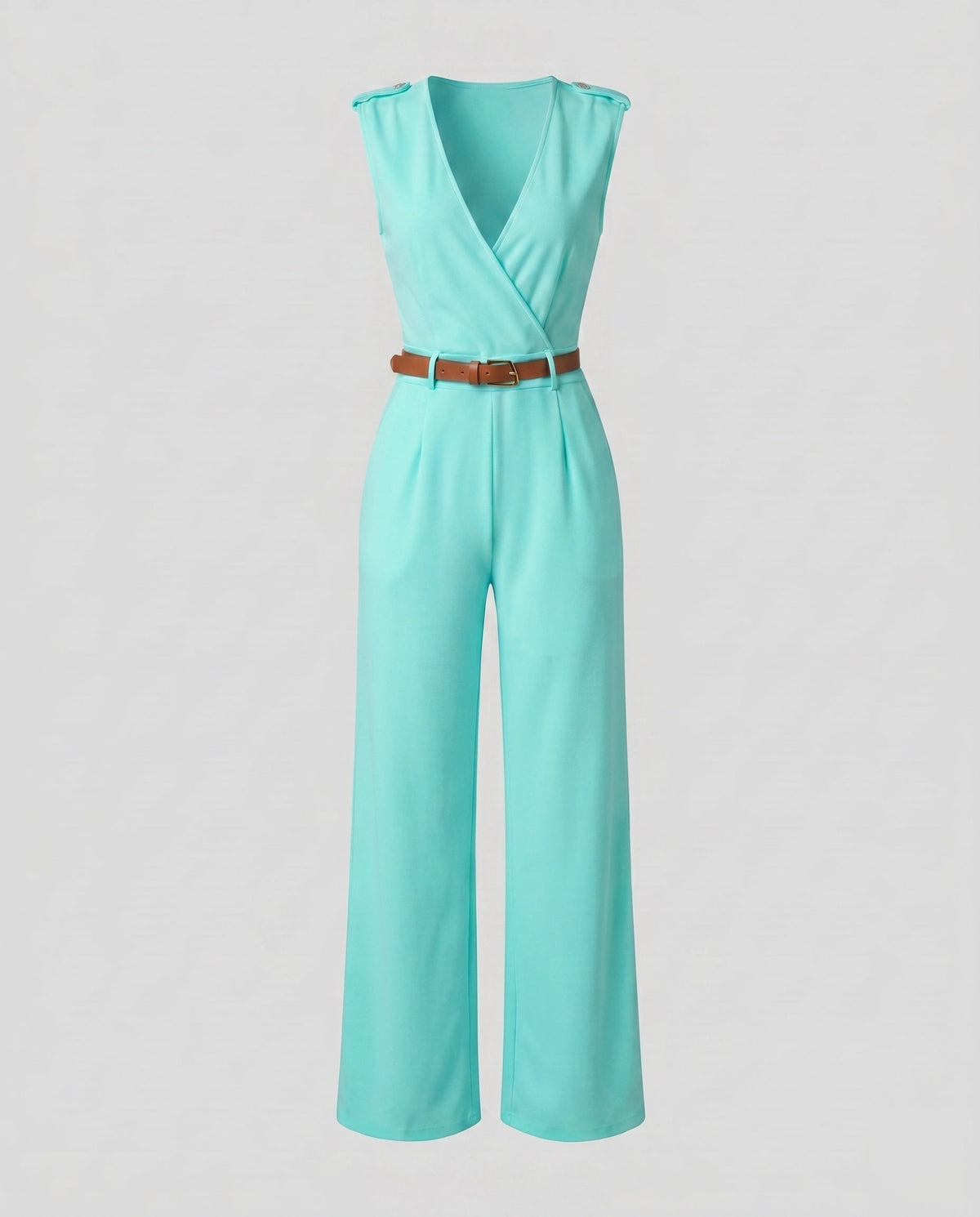 Women's Elegant Wide-Leg V-Neck Jumpsuit