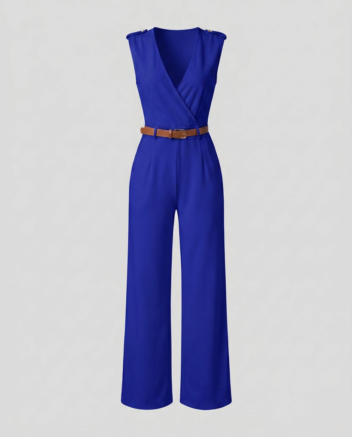Women's Elegant Wide-Leg V-Neck Jumpsuit