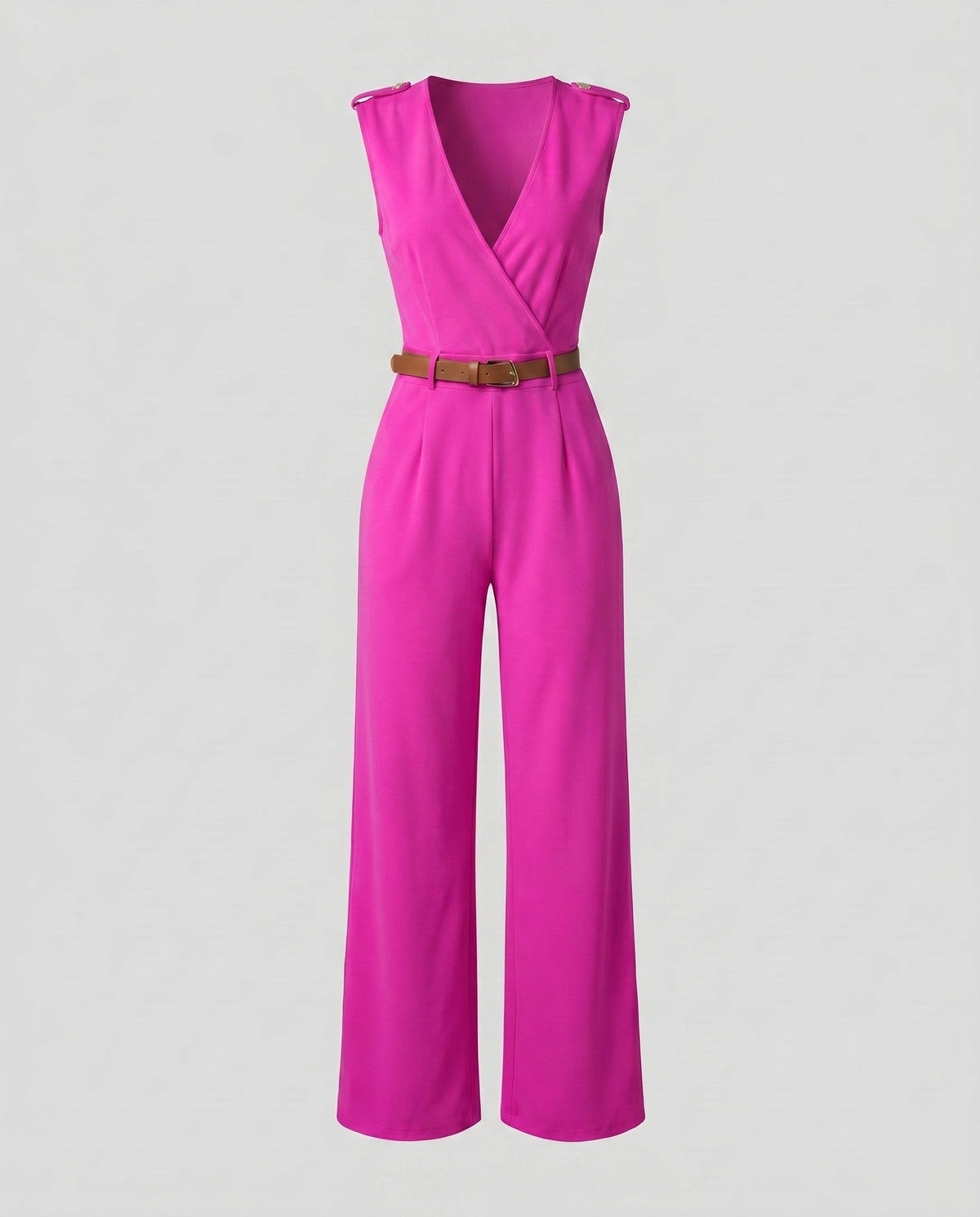 Women's Elegant Wide-Leg V-Neck Jumpsuit