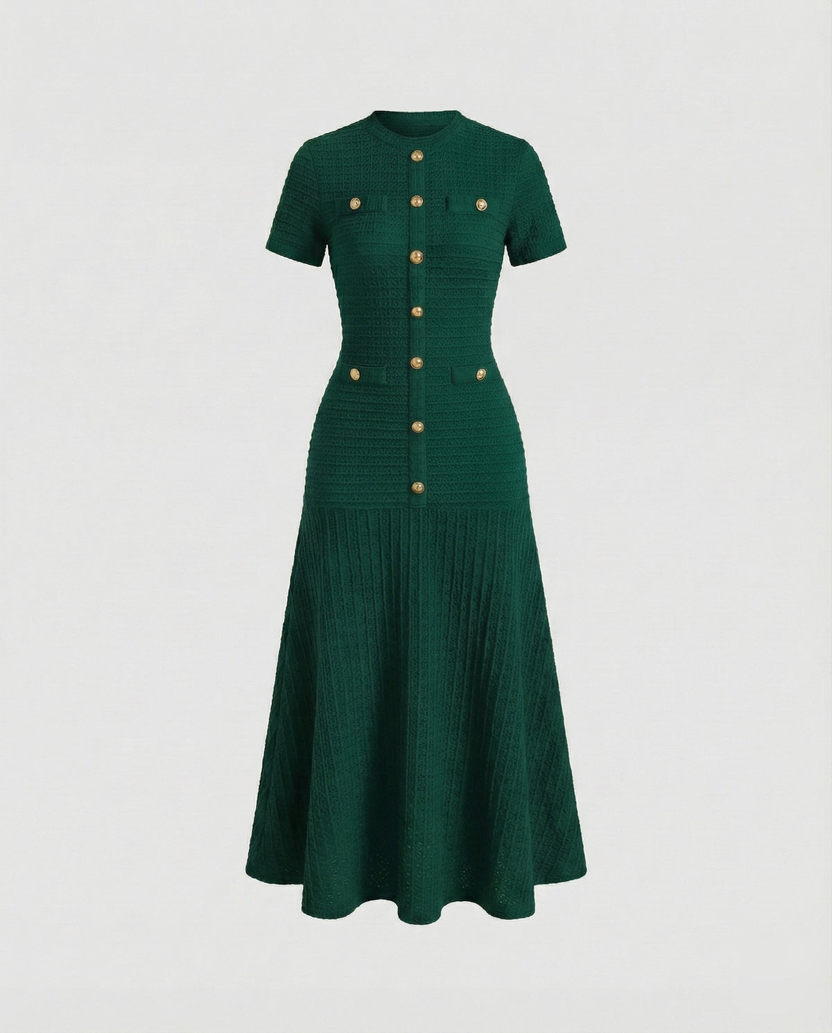 Women's Fitted Waffle-Knit Maxi Dress