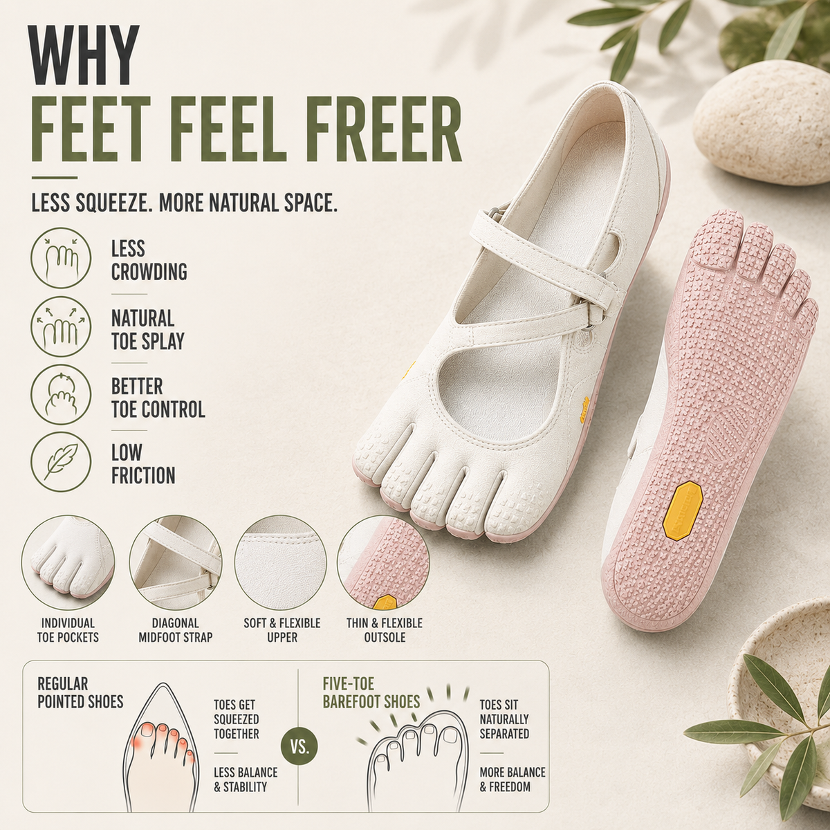 Women's Five-Toe Barefoot Shoes