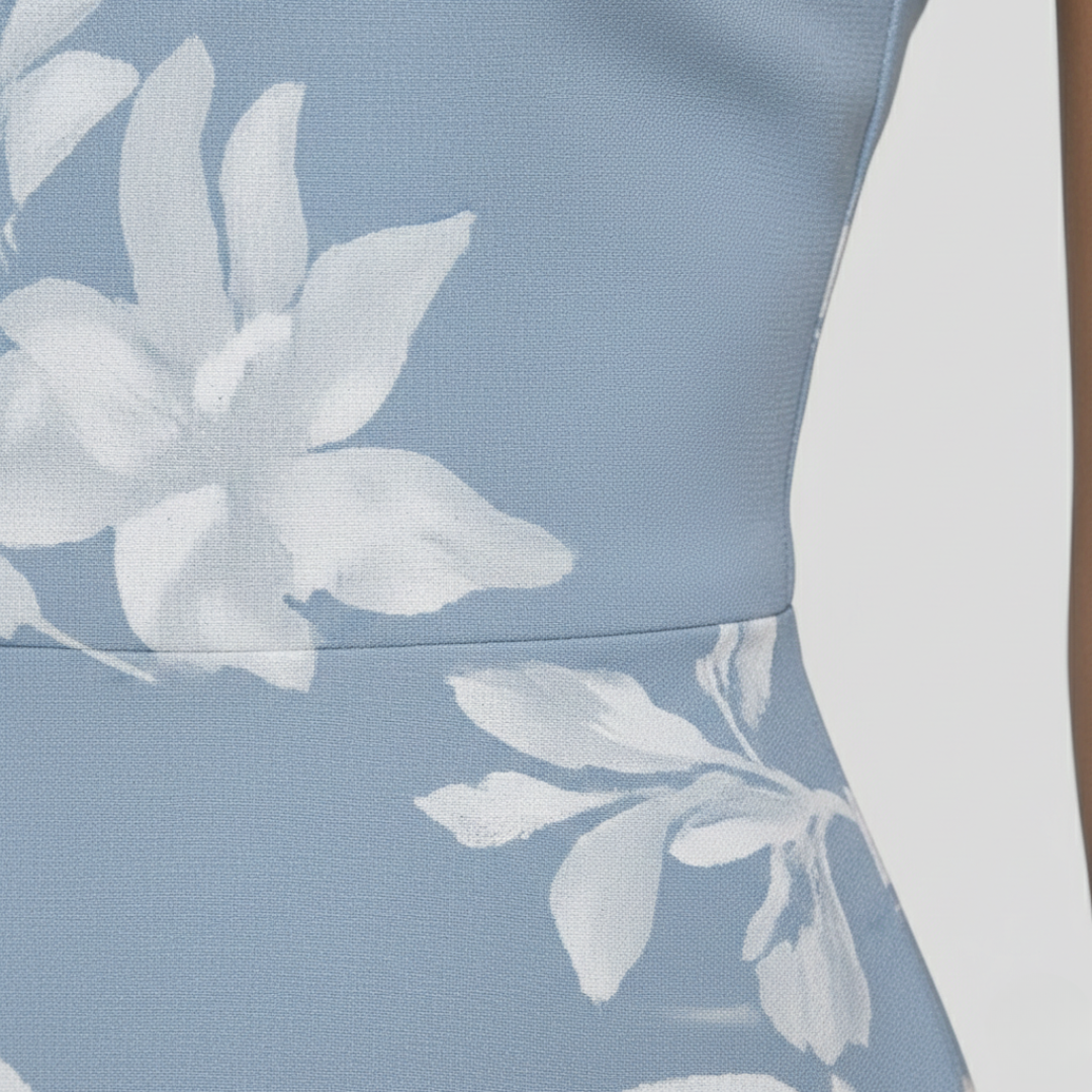 Women's Floral Off-the-Shoulder Fit & Flare Midi Dress