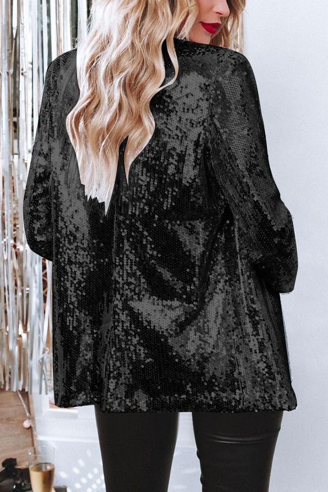 Women's Glitter Sequin Blazer