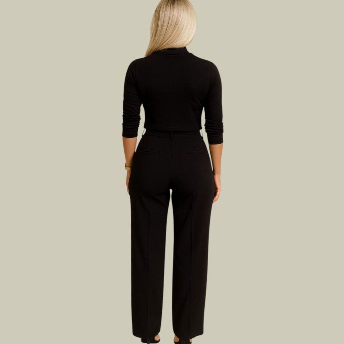 Women's High-Waist Wide-Leg Crop Top Loungewear Set