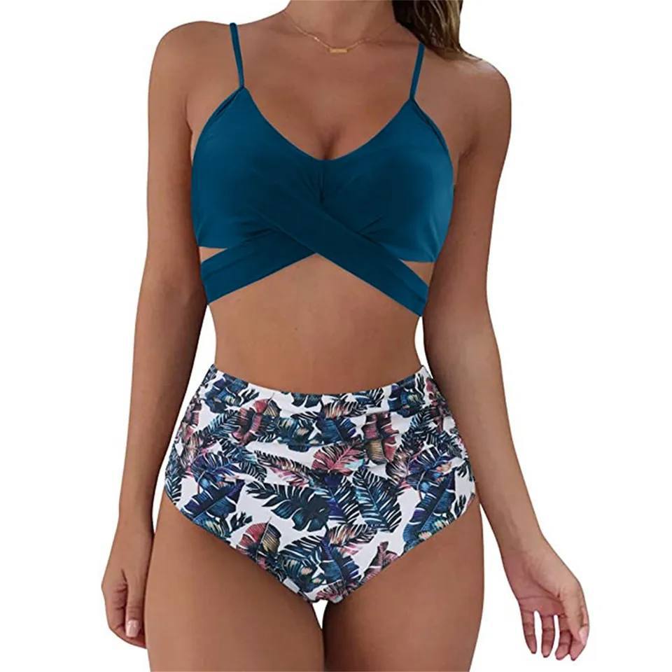 Women's High-Waisted Colourful Bikini