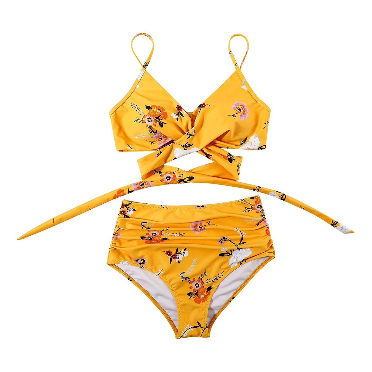 Women's High-Waisted Colourful Bikini