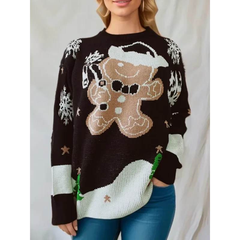 Women's Knitted Long Sleeve Christmas Sweater