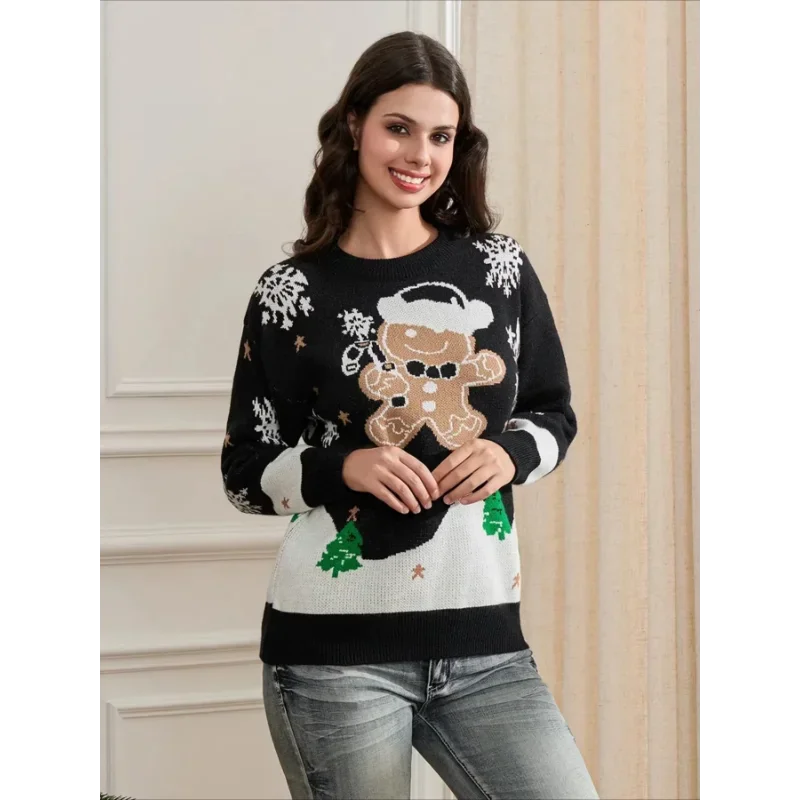 Women's Knitted Long Sleeve Christmas Sweater