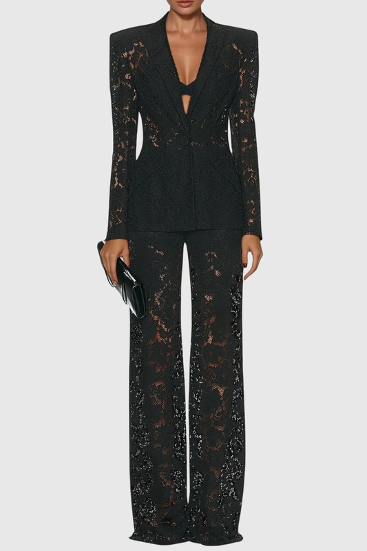 Women's Lace Pant Suit