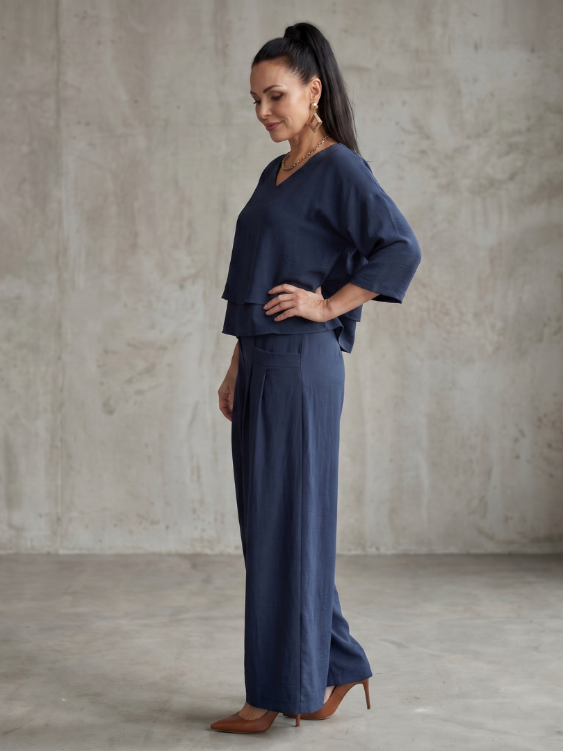 Women's Layered Wide-Leg Set