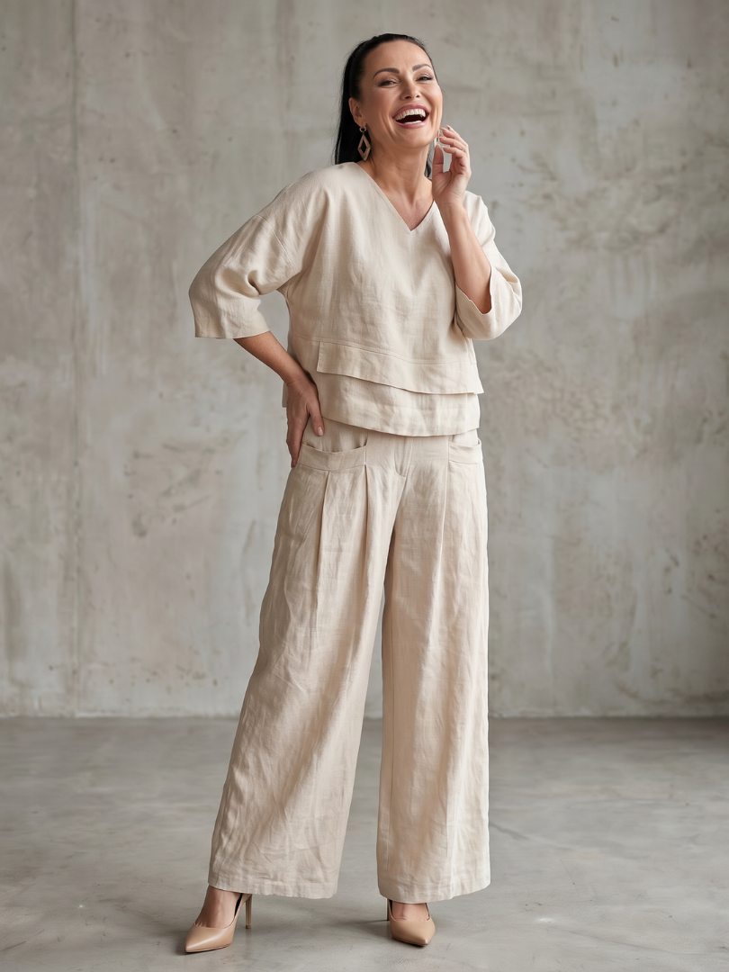 Women's Layered Wide-Leg Set