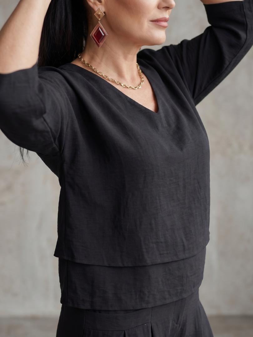 Women's Layered Wide-Leg Set