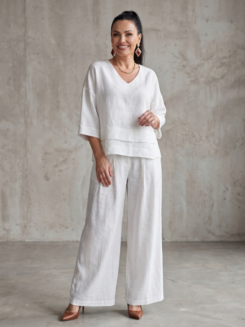 Women's Layered Wide-Leg Set