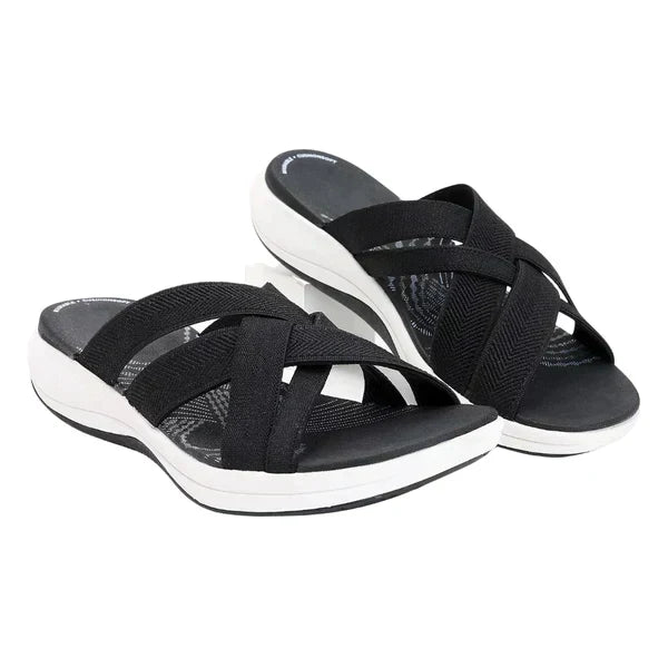 Women's Lightweight Slide Sandals with Shock-Absorbing Insoles
