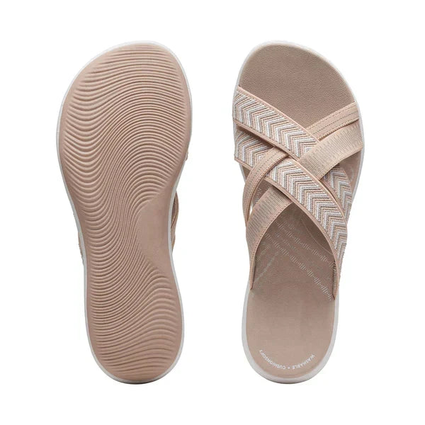 Women's Lightweight Slide Sandals with Shock-Absorbing Insoles
