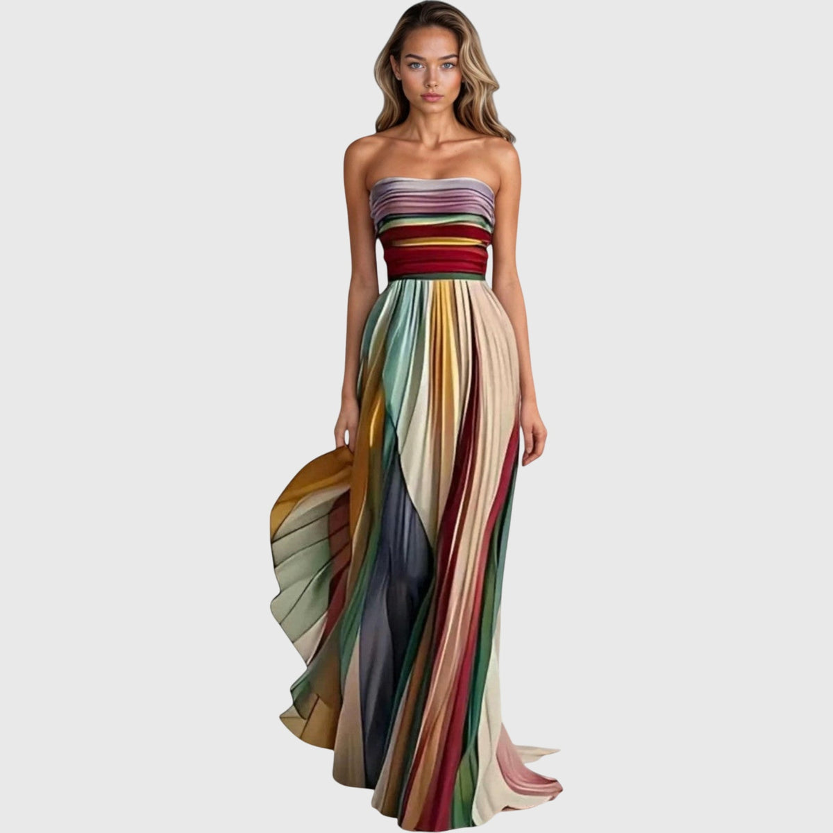 Women's Loose-Fit Long Dress with Handmade Design