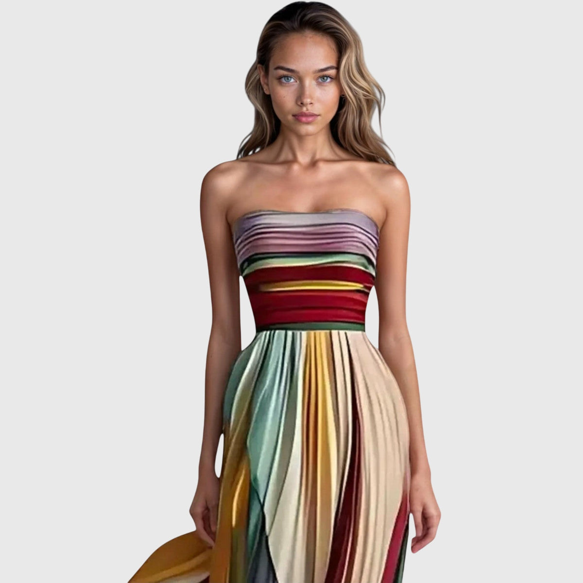 Women's Loose-Fit Long Dress with Handmade Design