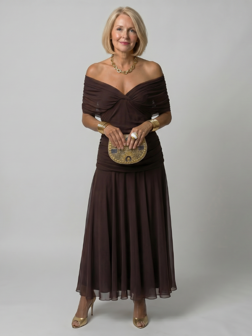 Women's Off-Shoulder Maxi Dress