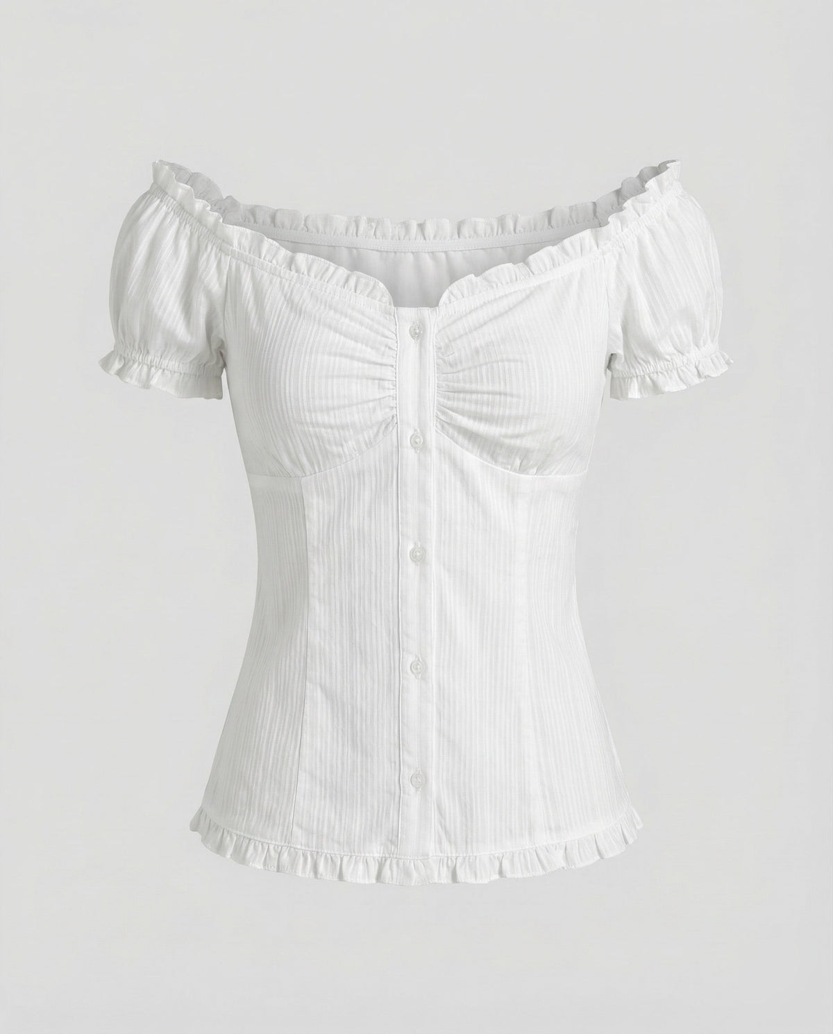 Women's Off-the-Shoulder Blouse with Puff Sleeves