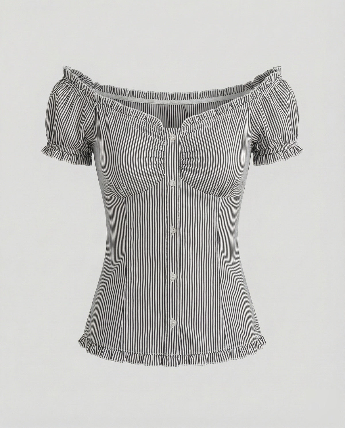 Women's Off-the-Shoulder Blouse with Puff Sleeves