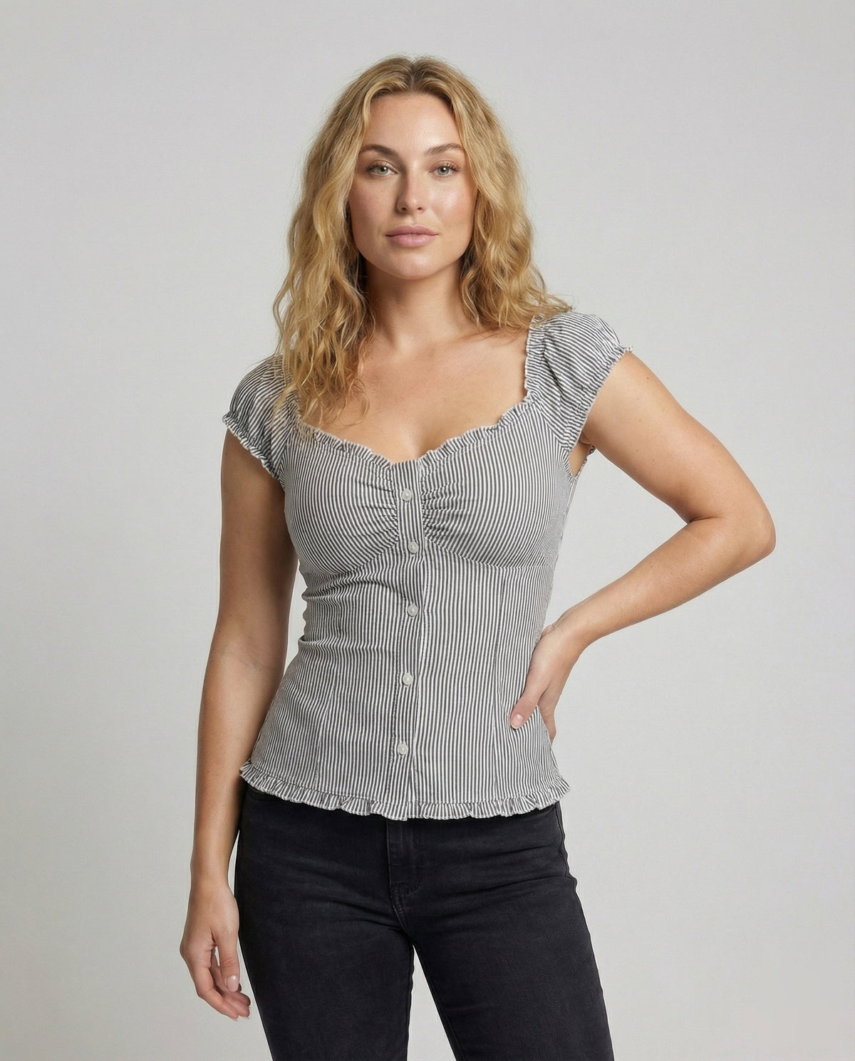 Women's Off-the-Shoulder Blouse with Puff Sleeves