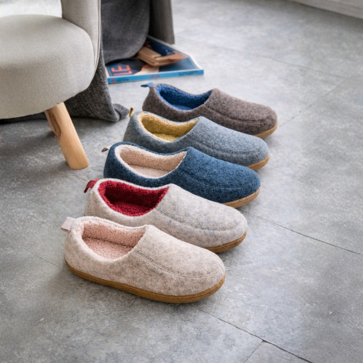 Women's Orthopedic Slippers with Hard Sole - Warm Slippers