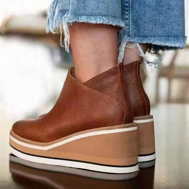 Women's Orthopedic Wedge Ankle Boots
