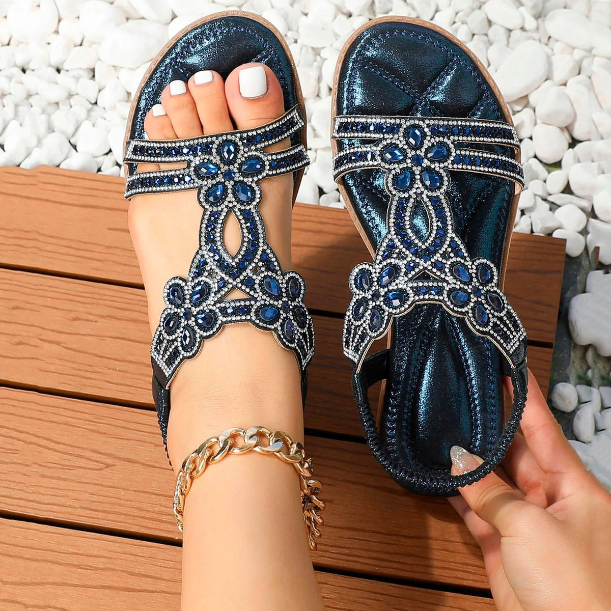 Women's Orthotic Sandals with Embellishments
