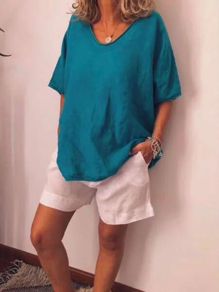 Women's Oversized Linen T-Shirt