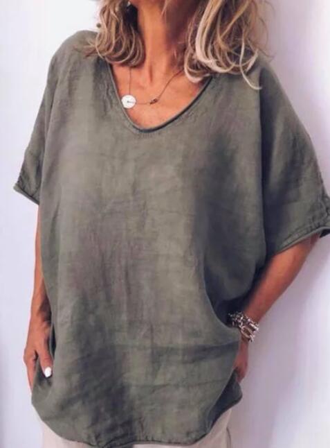 Women's Oversized Linen T-Shirt