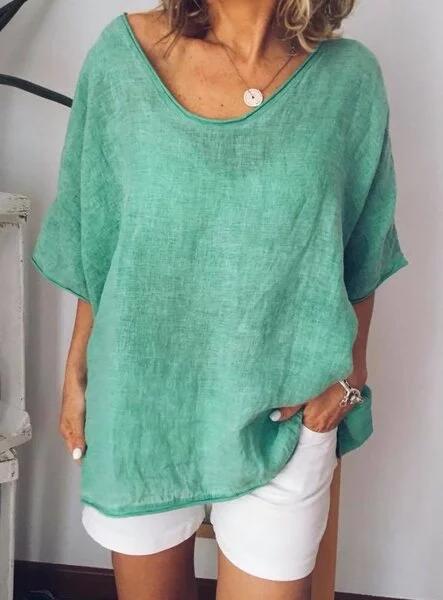 Women's Oversized Linen T-Shirt