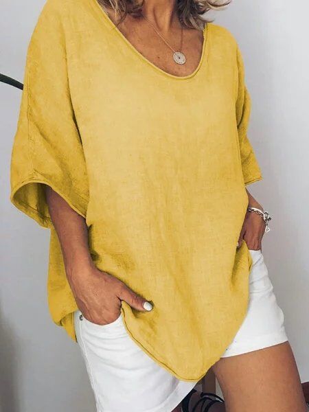 Women's Oversized Linen T-Shirt