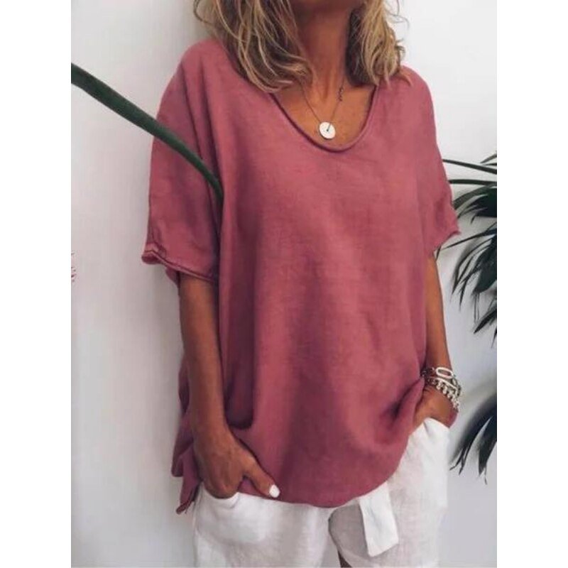 Women's Oversized Linen T-Shirt