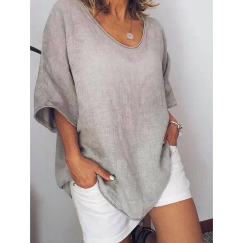Women's Oversized Linen T-Shirt