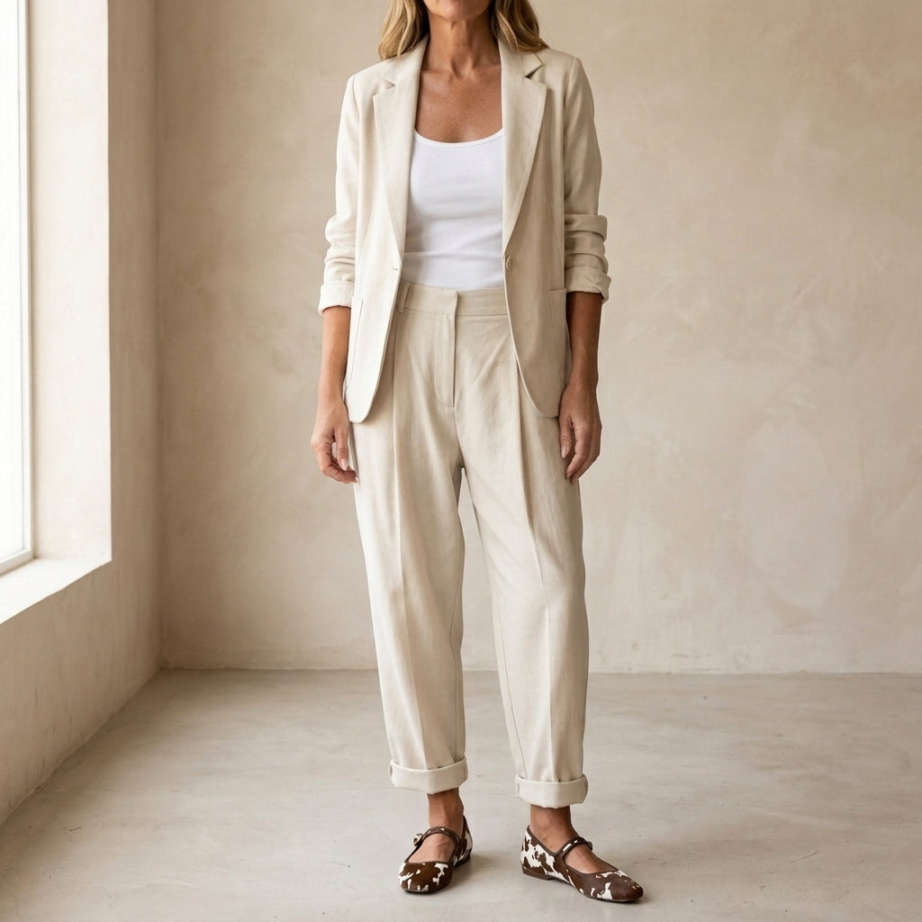 Women's Relaxed Blazer and Trouser Set
