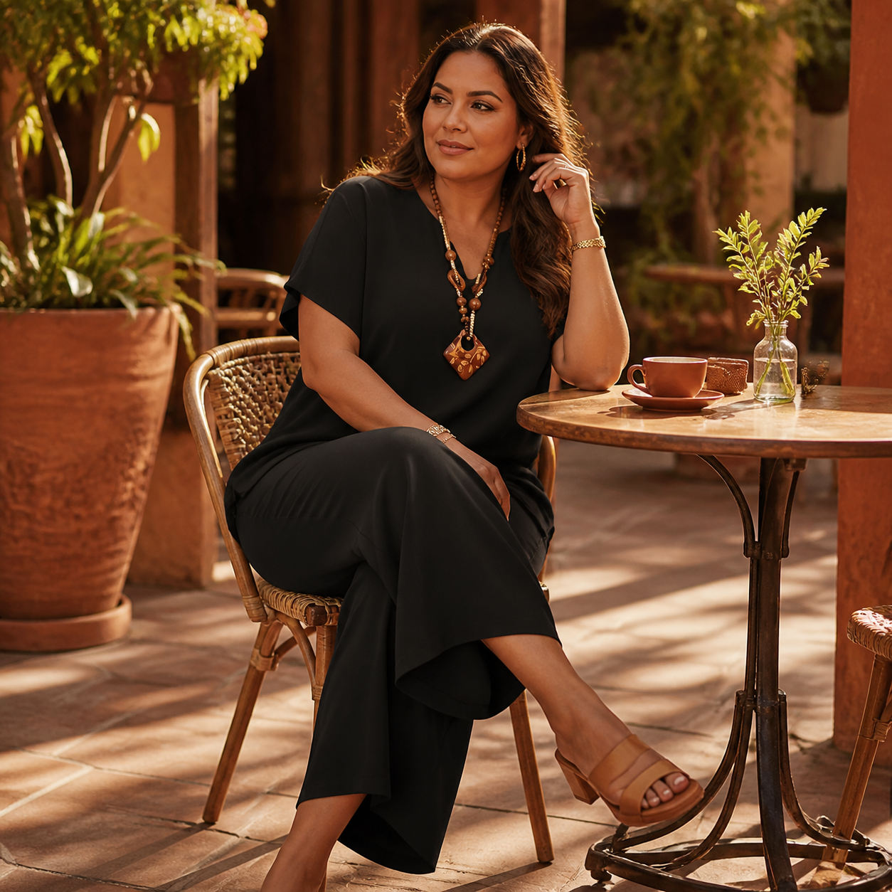 Women's Relaxed Plus-Size Two-Piece Set
