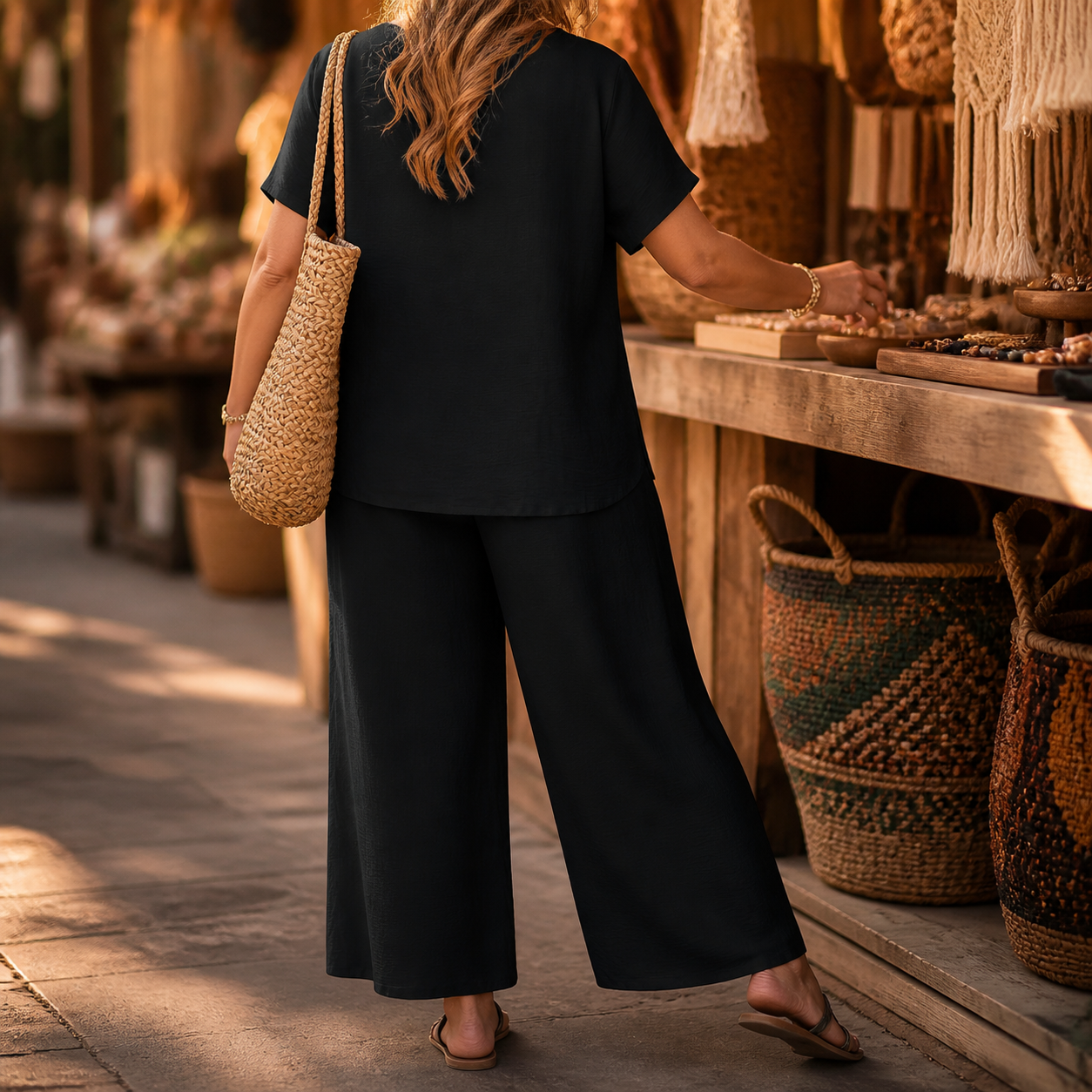 Women's Relaxed Plus-Size Two-Piece Set