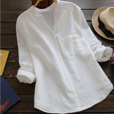 Women's Shirt – Comfortable, Breathable Linen-Cotton Blend in a Casual, Loose Fit