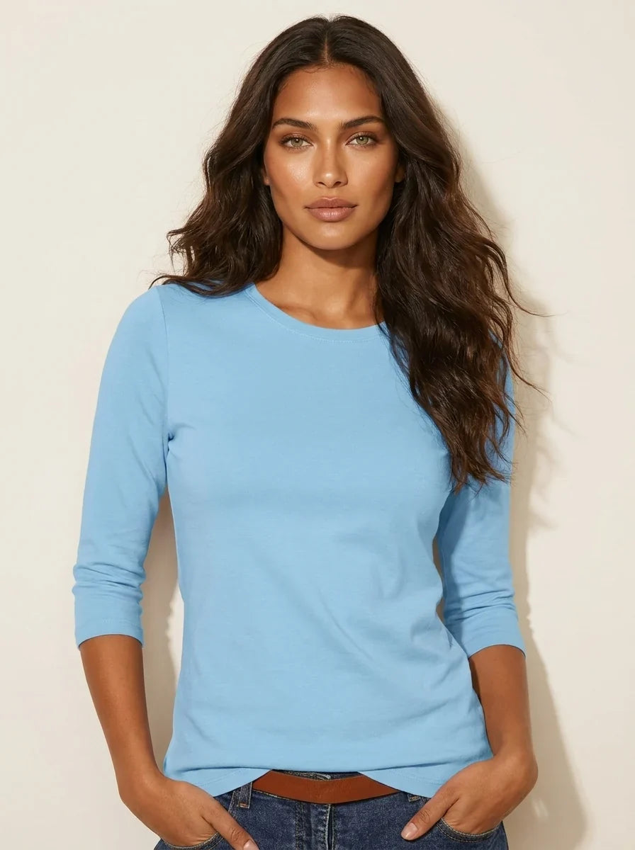 Women's 3/4-Sleeve Crewneck Top