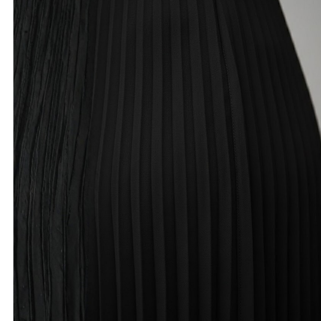 Women's Sleeveless Boat Neck Pleated Maxi Dress