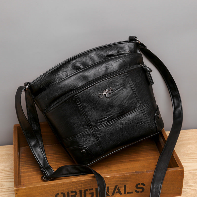 Women's Soft Multi-Compartment Messenger Shoulder Bag