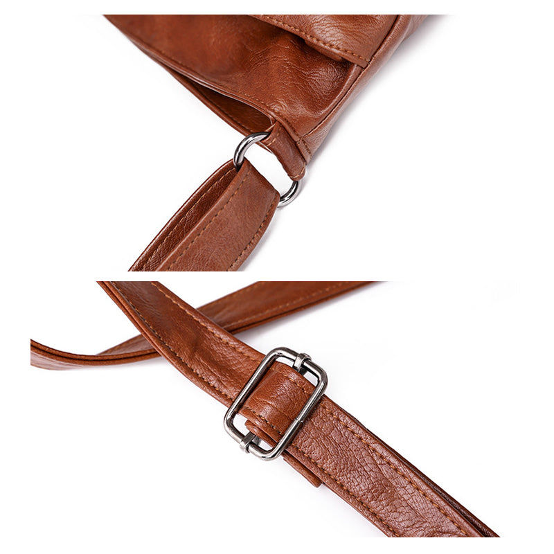 Women's Soft Multi-Compartment Messenger Shoulder Bag