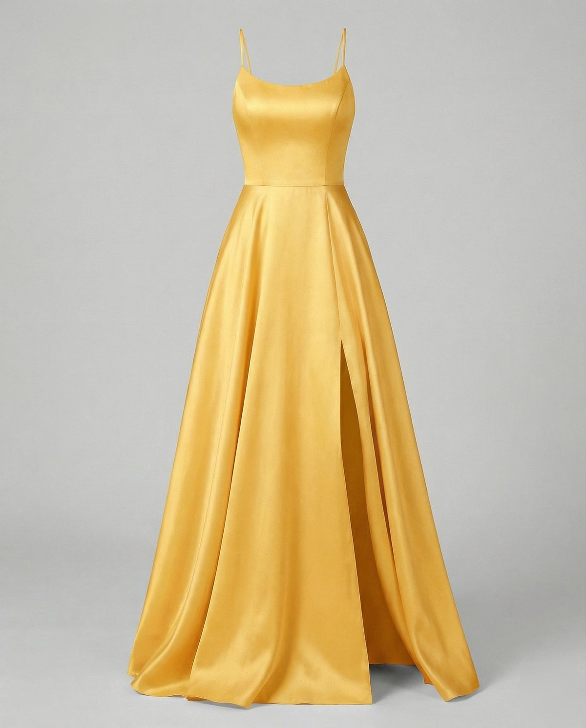 Women's Spaghetti Strap Gala Maxi Dress with Thigh Slit