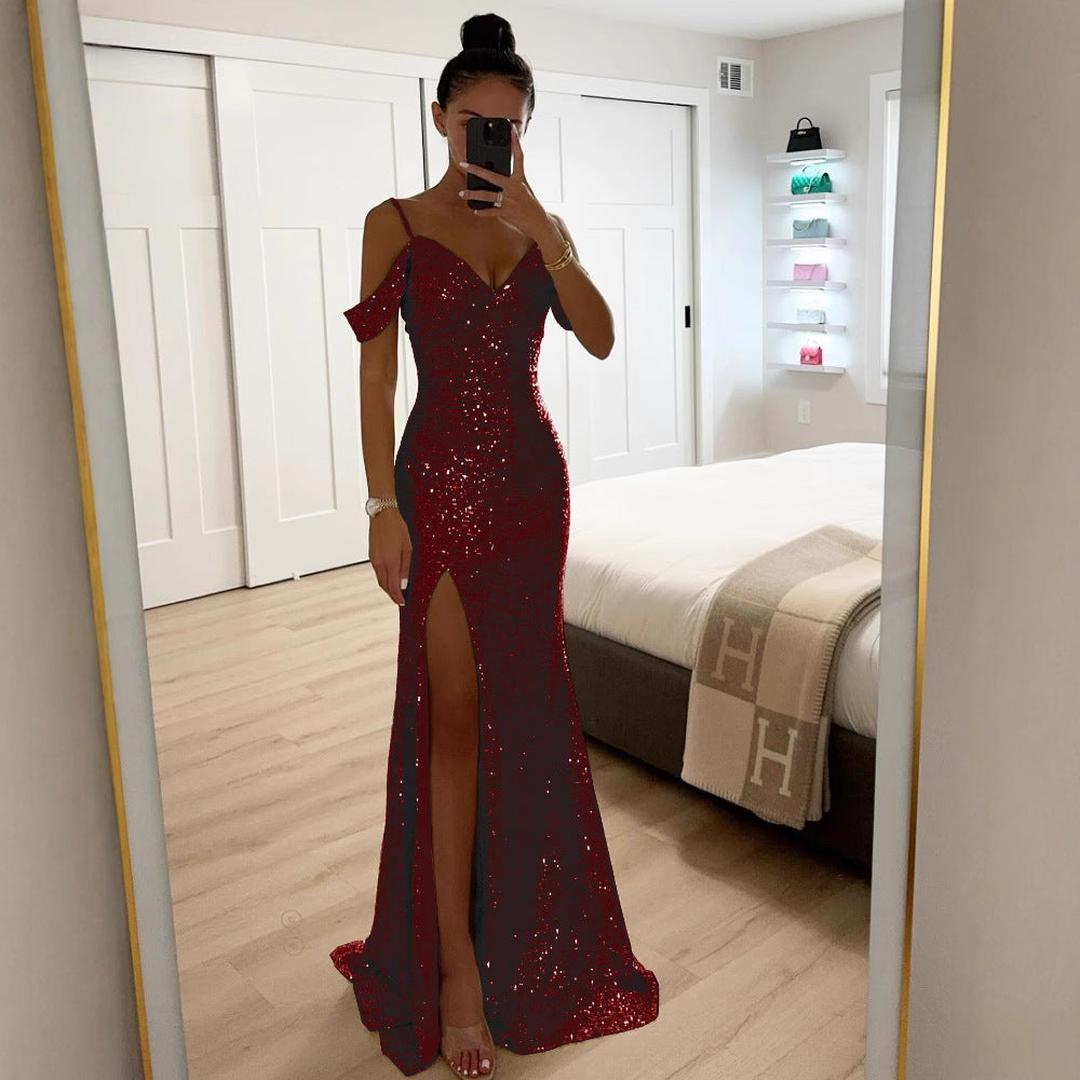 Women's Sparkling Evening Maxi Dress