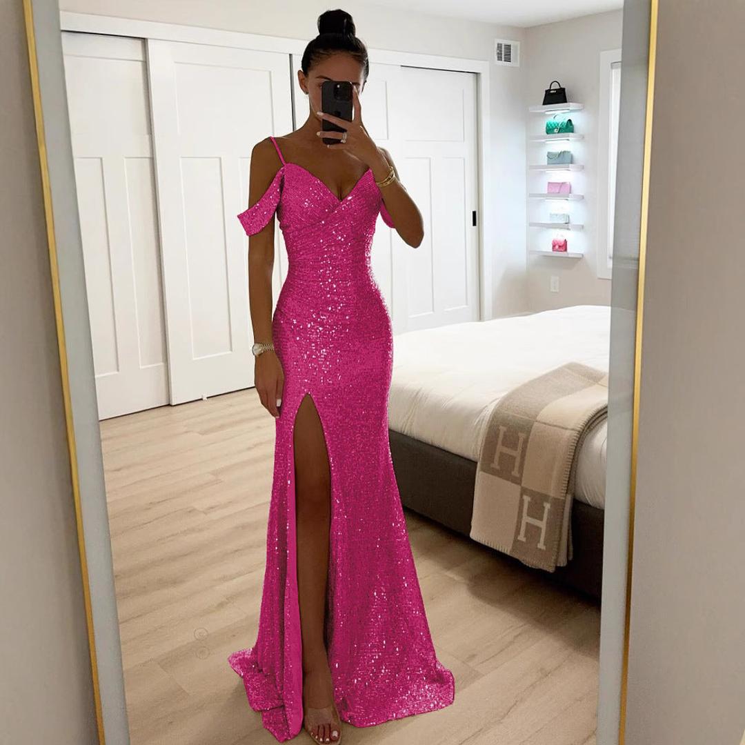 Women's Sparkling Evening Maxi Dress