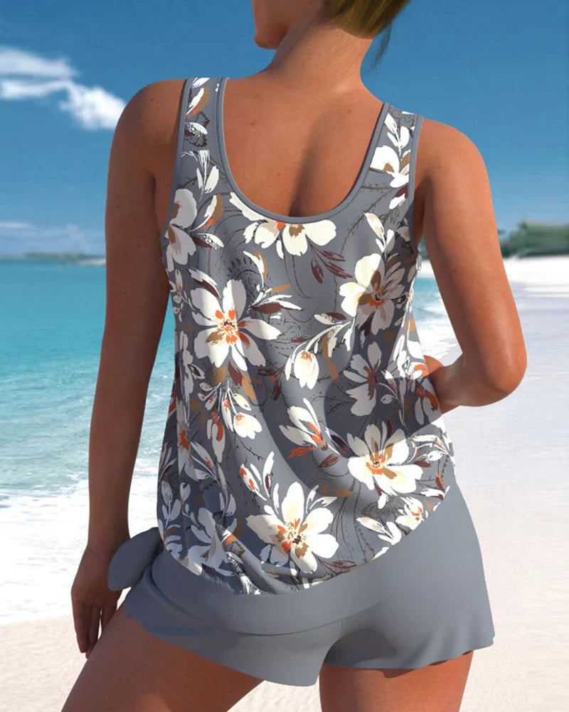 Women's Tankini Swimsuit with Trendy Design for Beach and Pool