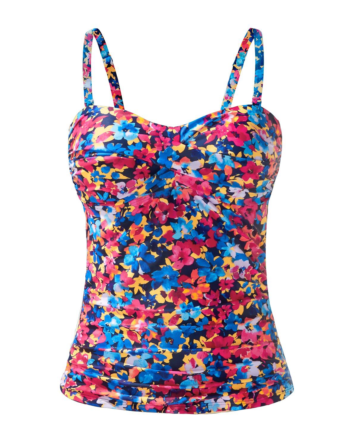 Women's Tankini with Sophisticated Wrap Design