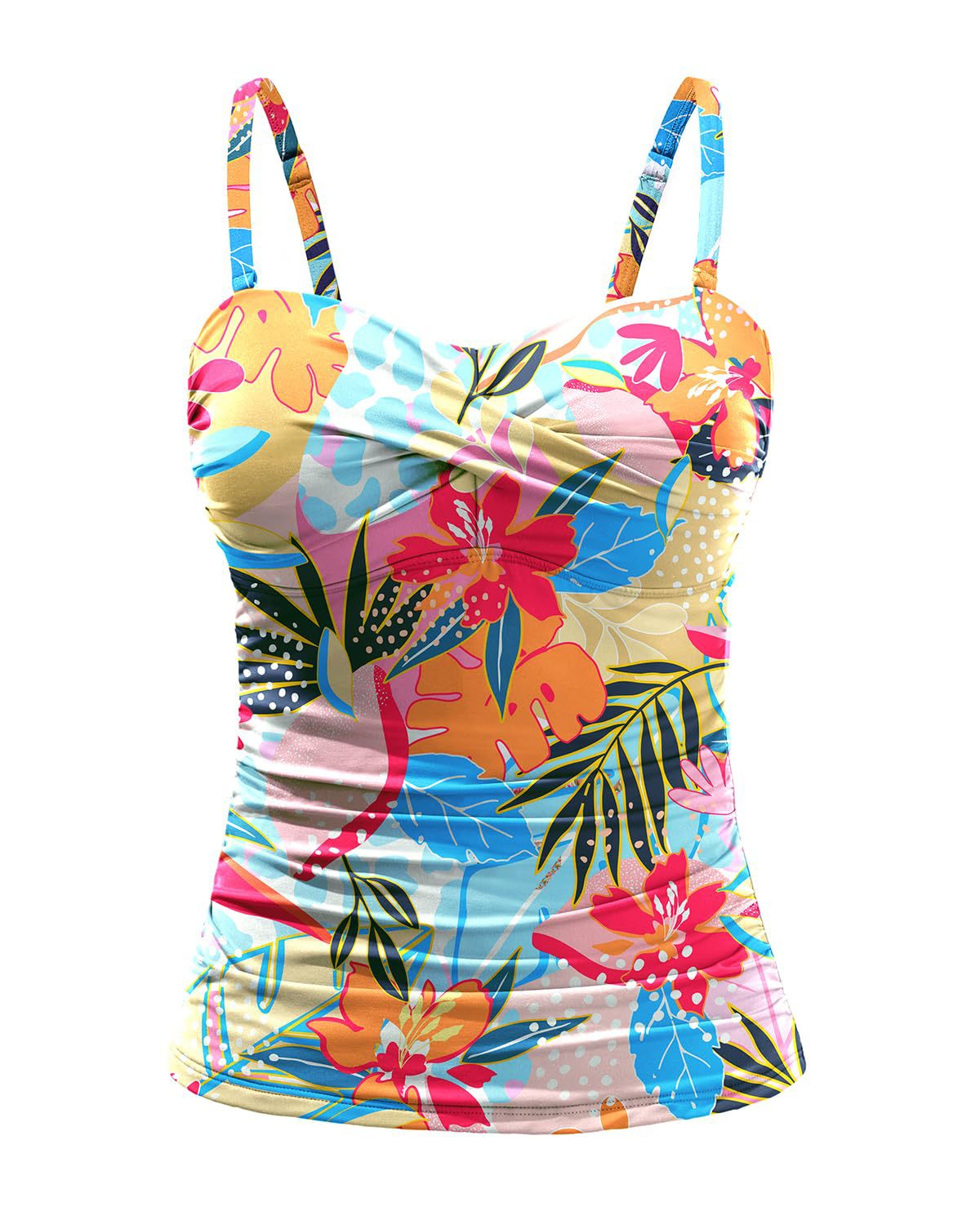 Women's Tankini with Sophisticated Wrap Design